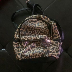 Dream Control Genuine Leather Small Leopard Print Backpack